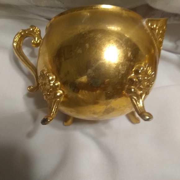 Vintage 24kt gold plated creamer